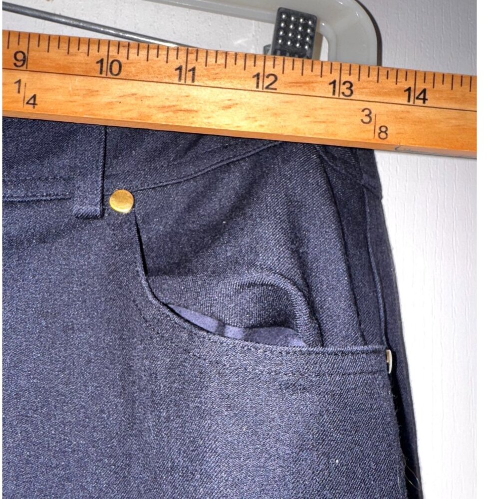 Dana Buchman Womens Navy Blue Denim Pants Size 4 Classic Fit 100% Cotton - Picture 5 of 7